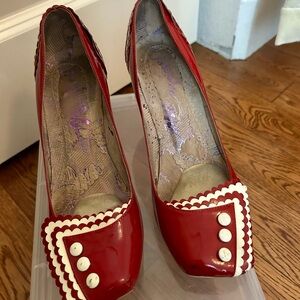 Irregular choice Stylish Red and White Women's Heels